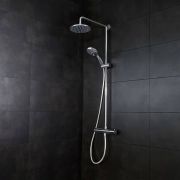 Chrome Bathstore Metro Thermostatic Shower System / Dual Head Mixer Set New in Box RRP £190